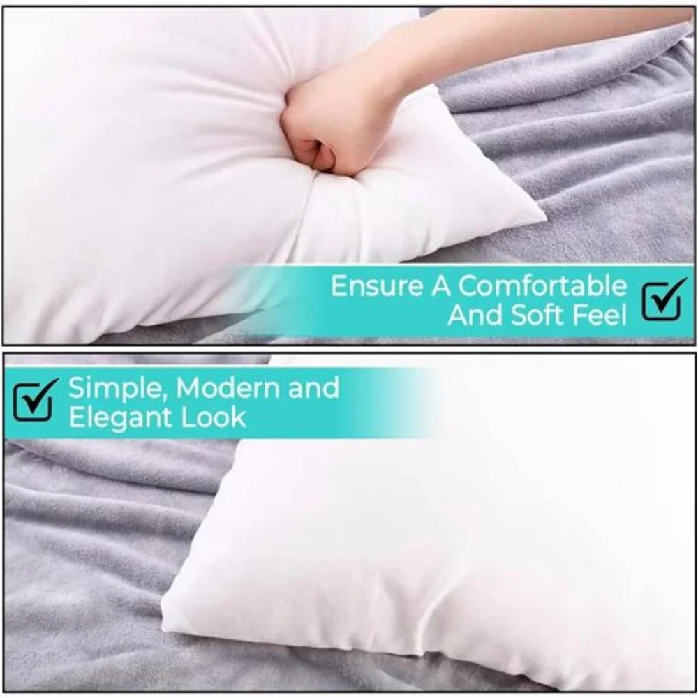 18 x 18 Throw Pillow Insert - Pack of 2 White, Down Alternative Pillow Inserts